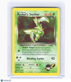 2000 Pokemon—Rocket's Scyther #13 Gym Heroes—Rare Holo