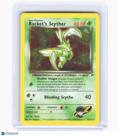 2000 Pokemon—Rocket's Scyther #13 Gym Heroes—Rare Holo