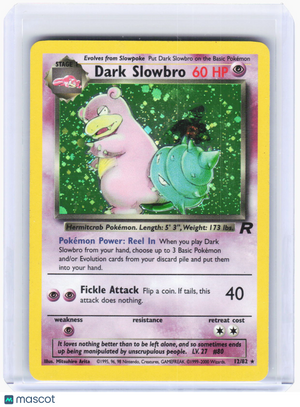 2000 Pokemon—Dark Slowbro #12 Team Rocket—Rare Holo [Heavily Played]