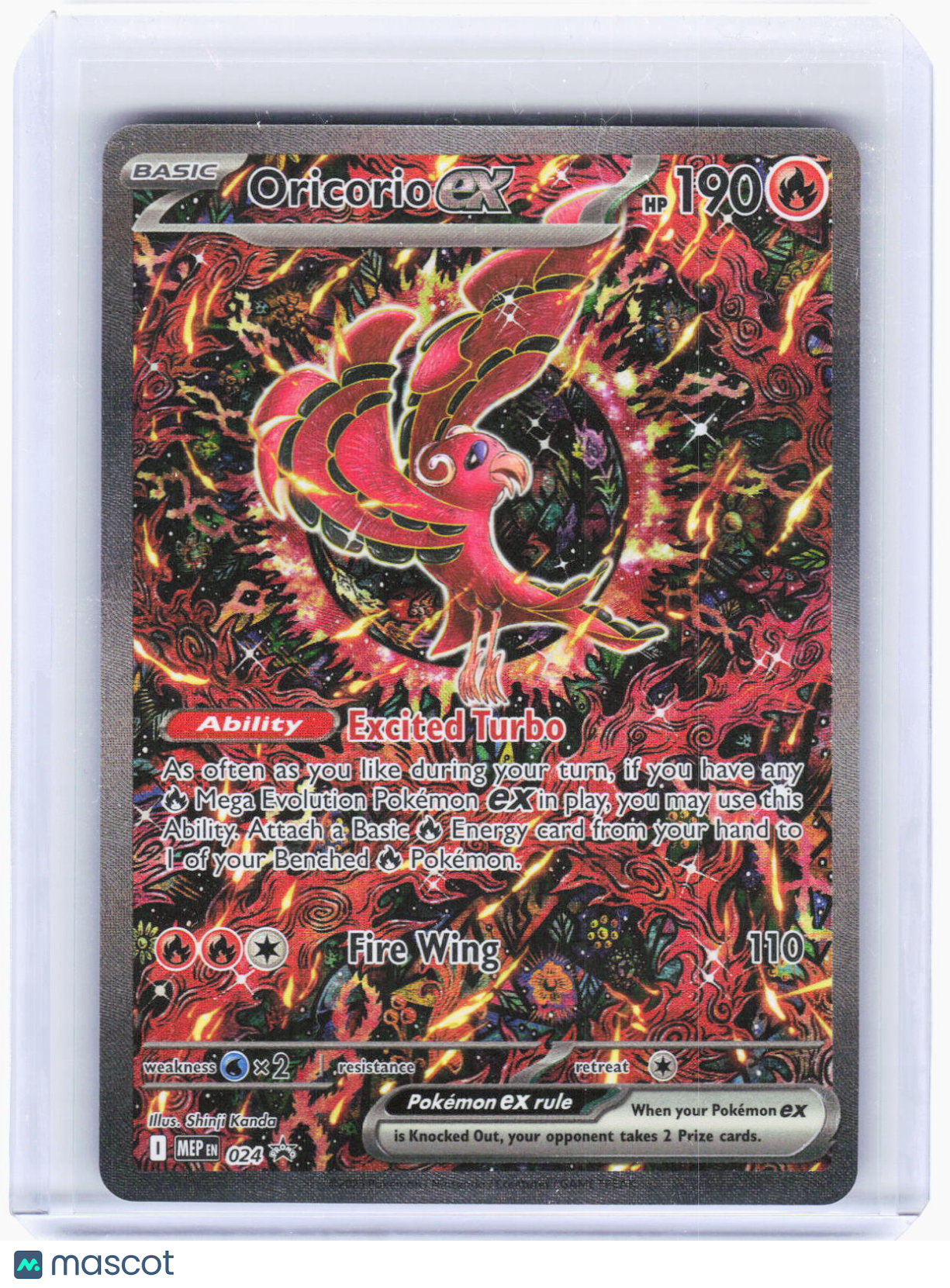 2025 Pokemon—Oricorio ex #024 Mega Evolution—Black Star Promo Holo