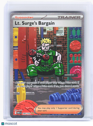 2025 Pokemon—LT. Surge's Bargain #185 Mega Evolution—SIR Holo