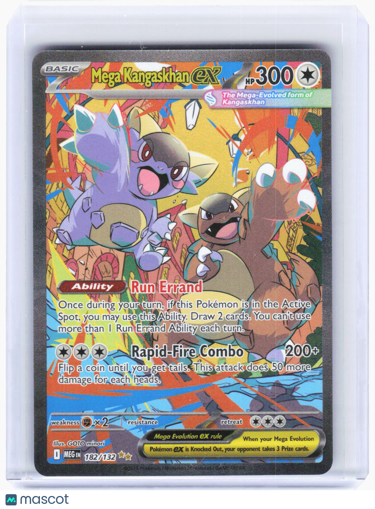 2025 Pokemon—Mega Kangaskhan EX #182 Mega Evolution—SIR Holo