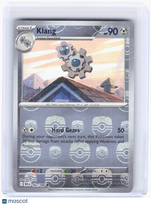 2025 Pokemon—Klang #62 Black Bolt—Common Reverse Holo (Masterball)