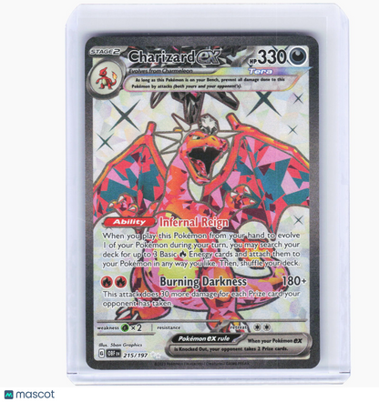 2023 Pokemon—Charizard ex #215 Obsidian Flames—Ultra Rare Holo