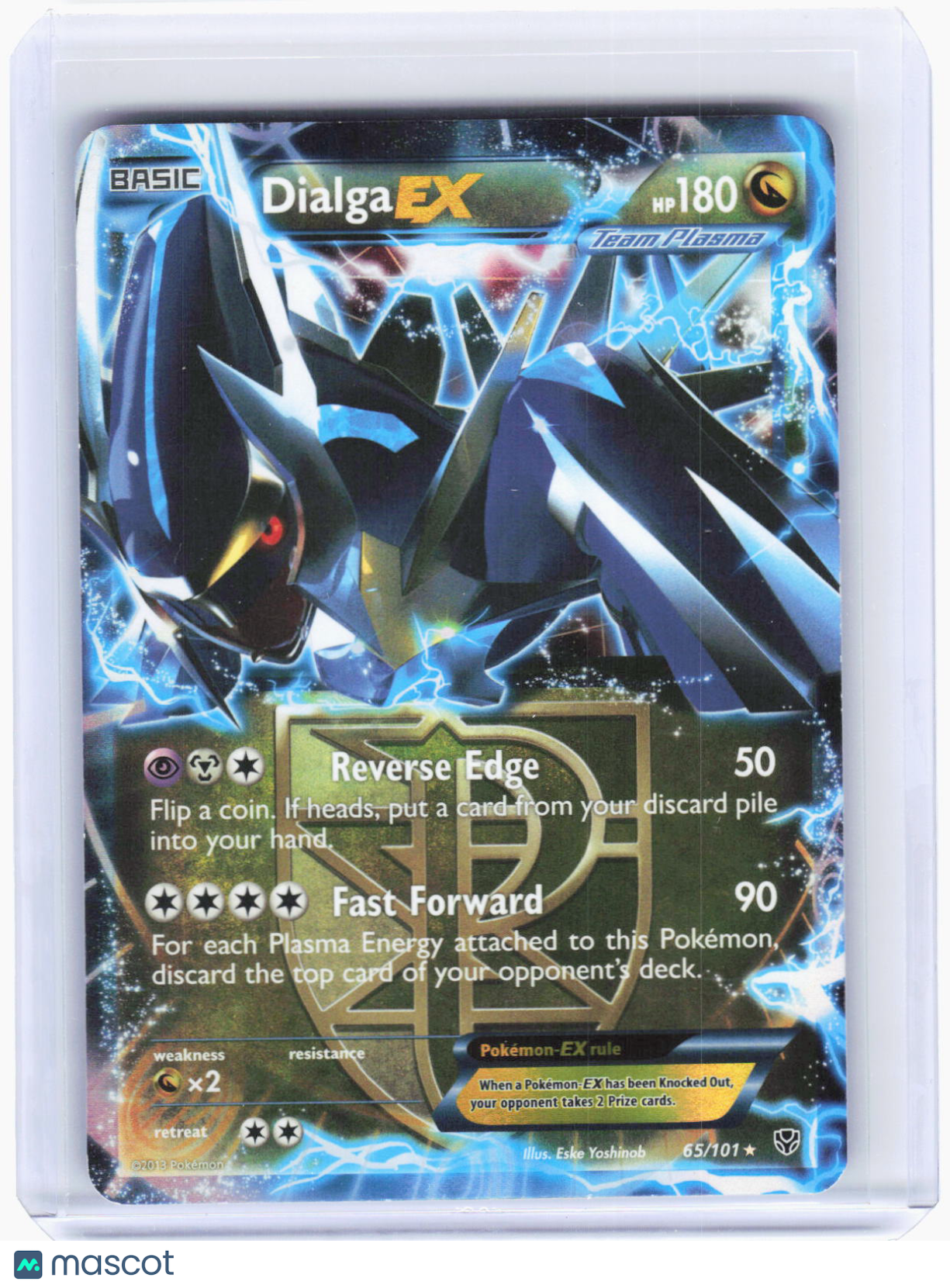 2013 Pokemon—Dialga EX #65 Plasma Blast—Ultra Rare Holo [Heavily Played]