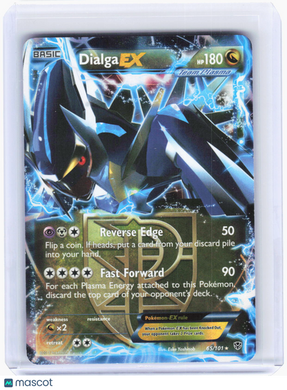 2013 Pokemon—Dialga EX #65 Plasma Blast—Ultra Rare Holo [Heavily Played]