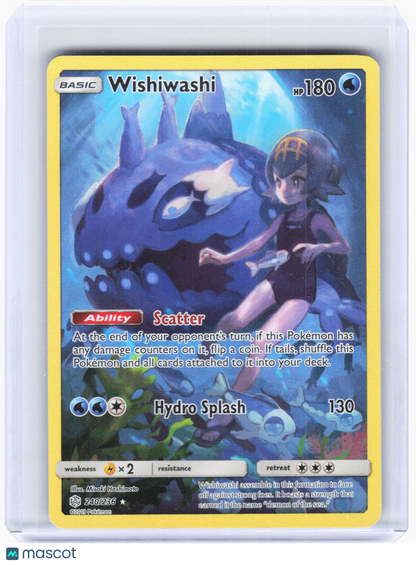 2019 Pokemon—Wishiwashi #240 Cosmic Eclipse—Secret Rare Holo