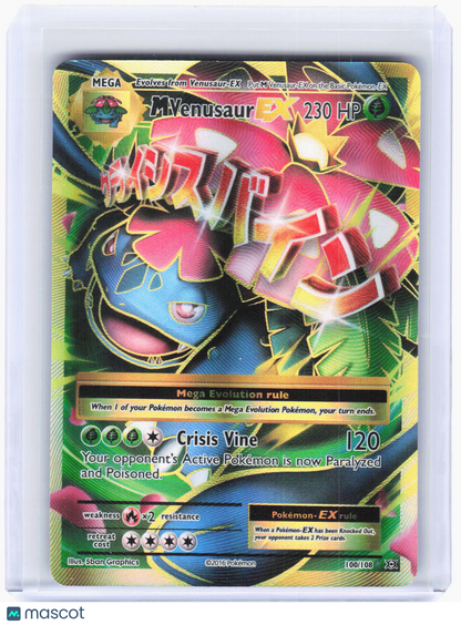 2016 Pokemon—M Venusaur EX #100 Evolutions—Ultra Rare Holo [Moderately Played]