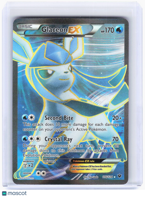 2016 Pokemon—Glaceon EX #116 Fates Collide—Ultra Rare Holo [Damage]