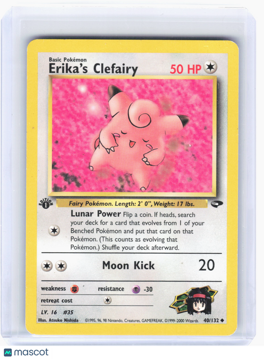 2000 Pokemon—Erika's Clefairy #40 Gym Challenge—Uncommon Nonholo [DMG] (1st ED)