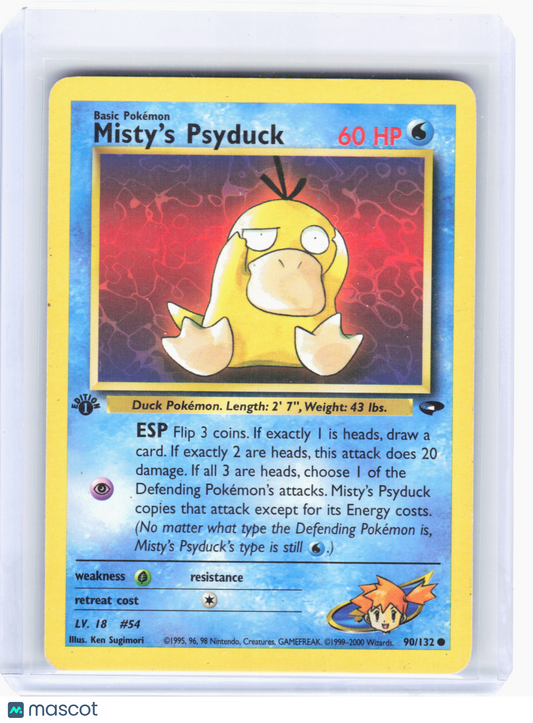 2000 Pokemon—Misty's Psyduck #90 Gym Challenge—Common Nonholo [DMG] (1st ED)