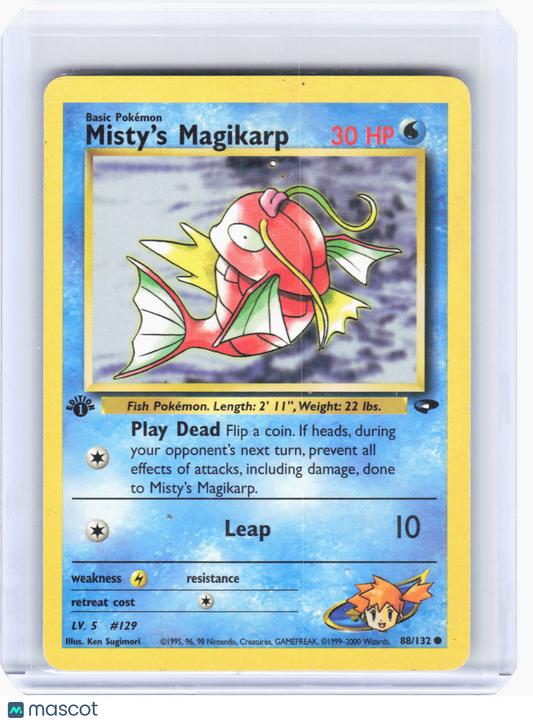 2000 Pokemon—Misty's Magikarp #88 Gym Heroes—Common Nonholo [MP] (1st Edition)