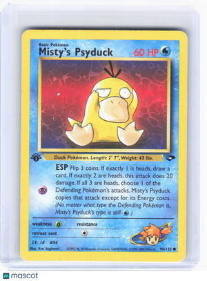 2000 Pokemon—Misty's Psyduck #90 Gym Challenge—Common Nonholo [MP] (1st Edition)