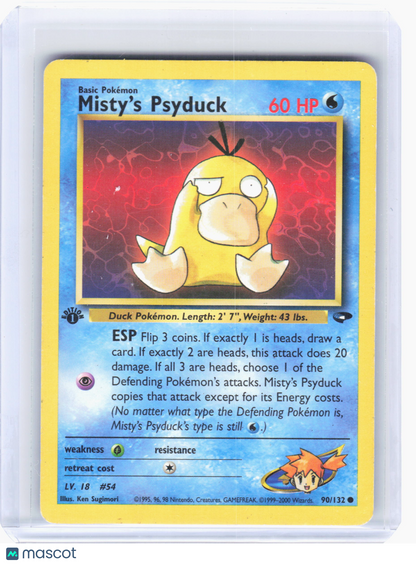 2000 Pokemon—Misty's Psyduck #90 Gym Challenge—Common Nonholo [MP] (1st Edition)