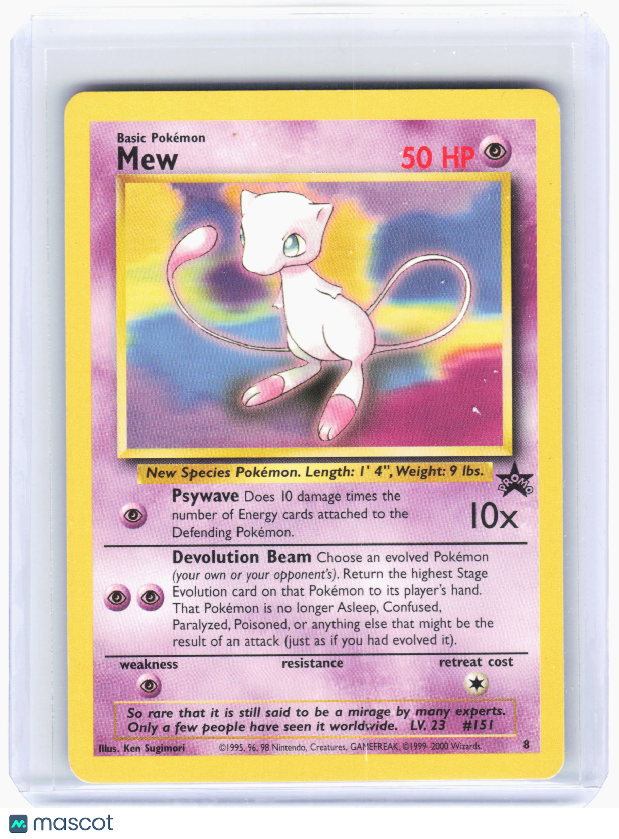 2000 Pokemon—Mew #8 WoTC Promo—Promo Nonholo [Moderately Played]