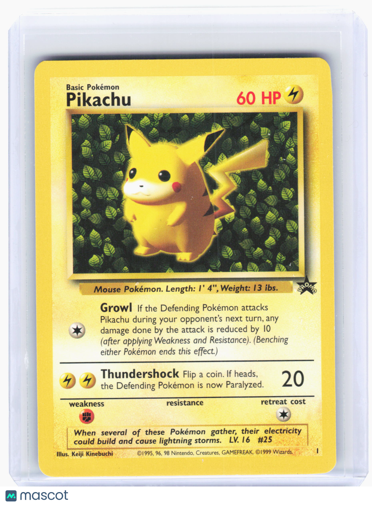 1999 Pokemon—Pikachu #1 WoTC Promo—Black Star Promo Nonholo [Lightly Played]