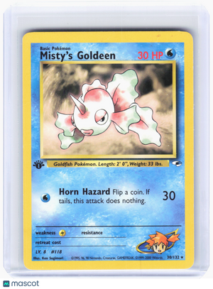 2000 Pokemon—Misty's Goldeen #30 Gym Heroes—Rare Nonholo (1st Edition) [LP]