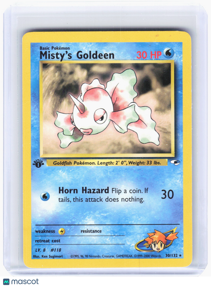 2000 Pokemon—Misty's Goldeen #30 Gym Heroes—Rare Nonholo (1st Edition) [LP]