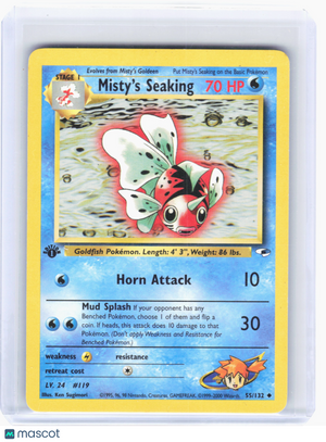 2000 Pokemon—Misty's Seaking #55 Gym Heroes—Uncommon Nonholo (1st ED) [LP]