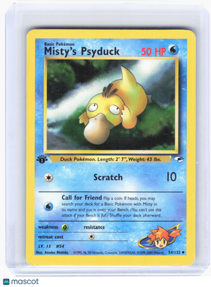 2000 Pokemon—Misty's Psyduck #54 Gym Heroes—Uncommon Nonholo (1st Edition) [LP]