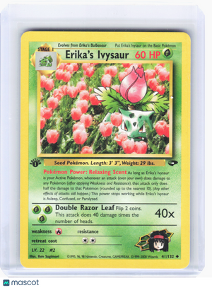 2000 Pokemon—Erika's Ivysaur #41 Gym Challenge—Uncommon Nonholo (1st ED) [LP]