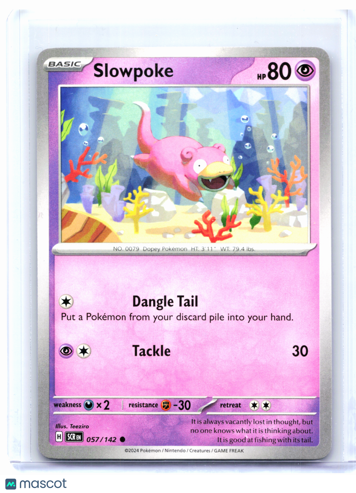 2024 Pokemon—Slowpoke #057/142 Stellar Crown—Common Nonholo