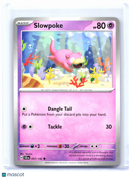 2024 Pokemon—Slowpoke #057/142 Stellar Crown—Common Nonholo