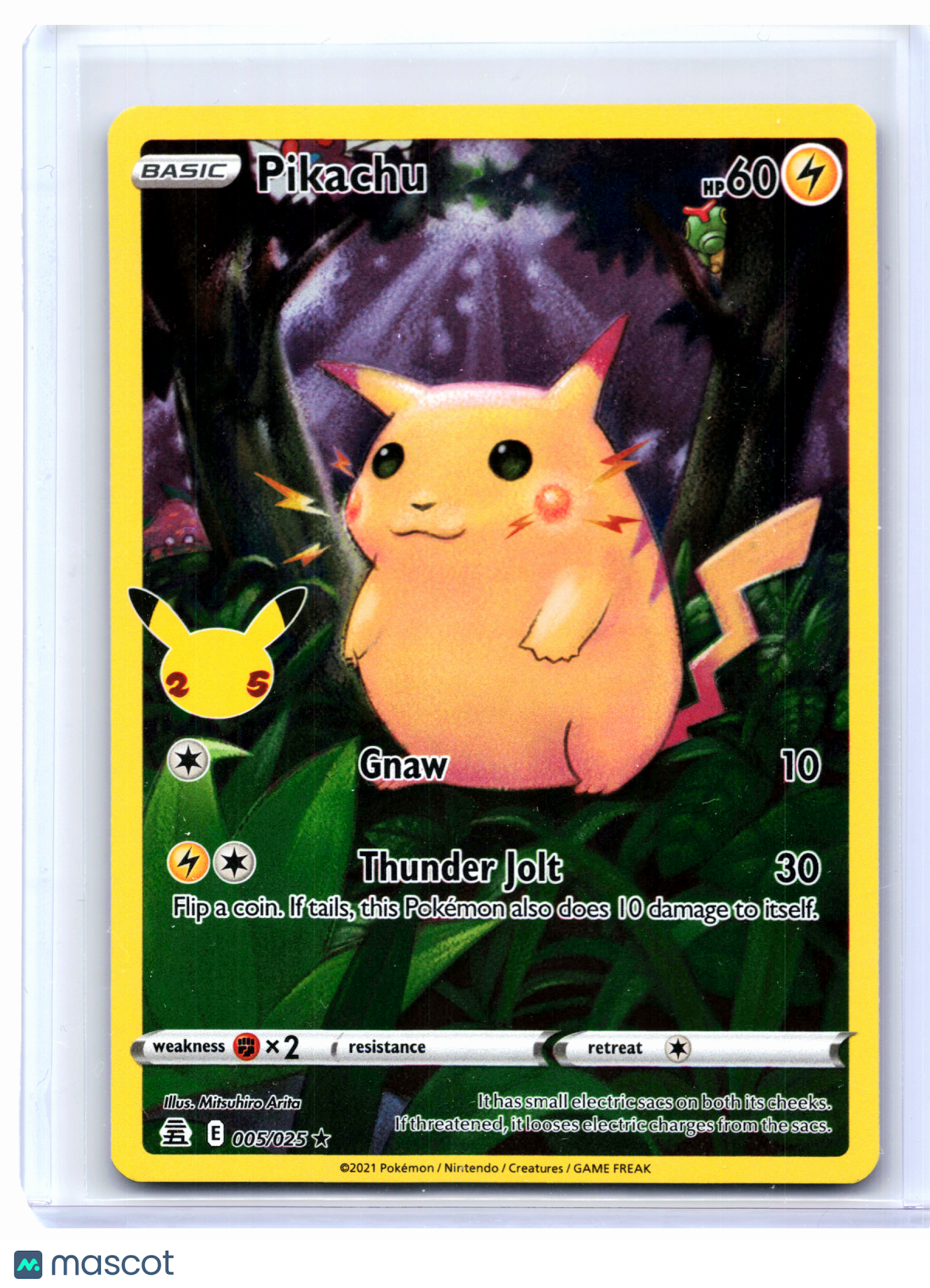2021 Pokemon—Pikachu #005/025 Celebrations—Holo Rare
