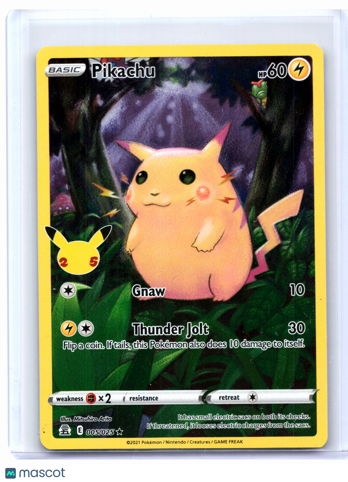 2021 Pokemon—Pikachu #005/025 Celebrations—Holo Rare