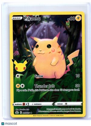 2021 Pokemon—Pikachu #005/025 Celebrations—Holo Rare