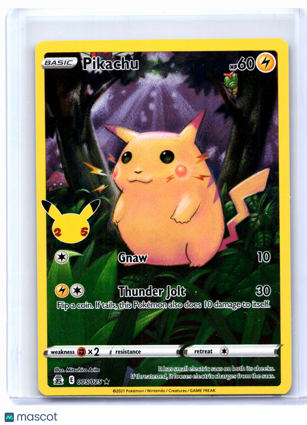2021 Pokemon—Pikachu #005/025 Celebrations—Holo Rare
