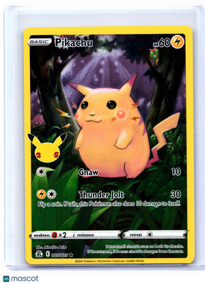 2021 Pokemon—Pikachu #005/025 Celebrations—Holo Rare