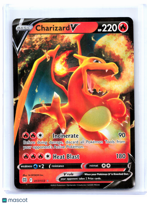 2022 Pokemon—Charizard V #017/172 Brilliant Stars—Ultra Rare Holo