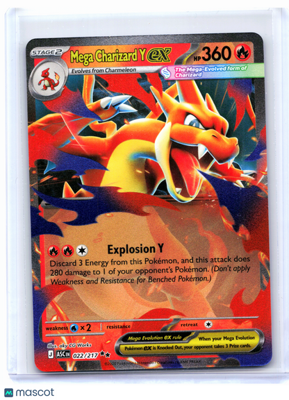 2026 Pokemon—Mega Charizard Y ex #022/217 Ascended Heroes—Double Rare Holo