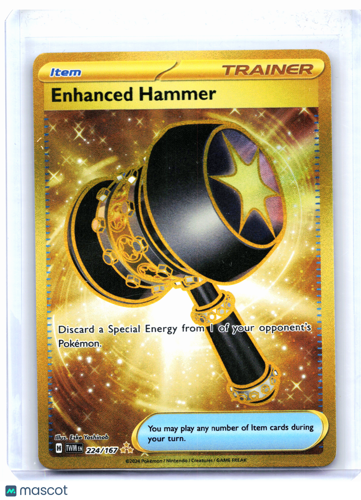2024 Pokemon—Enhanced Hammer #224/167 Twilight Masquerade—Hyper Rare Holo
