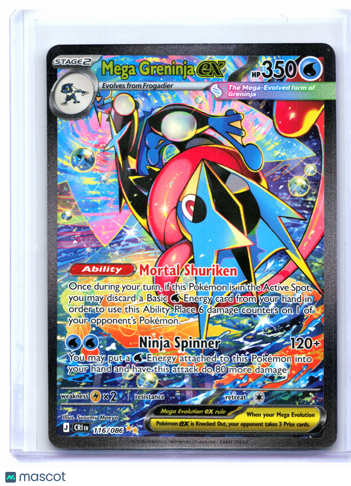 2026 Pokemon—Mega Greninja ex #116/086 Chaos Rising—Special Illustration Rare