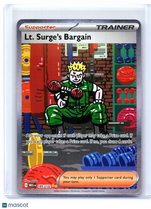 2025 Pokemon—Lt. Surge's Bargain #185/132 Mega Evolution Base Set—SIR Holo