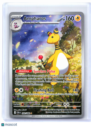 2026 Pokemon—Ampharos #090/086 Chaos Rising—Illustration Rare Holo