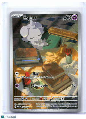 2026 Pokemon—Espurr #095/088 Perfect Order—Illustration Rare Holo