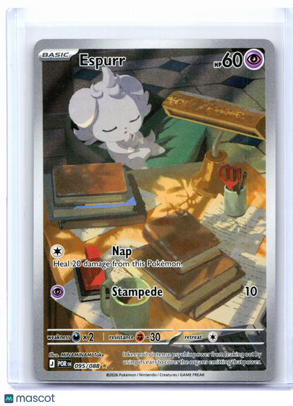 2026 Pokemon—Espurr #095/088 Perfect Order—Illustration Rare Holo