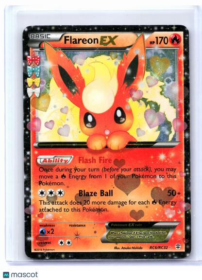2016 Pokemon—Flareon EX #RC6/RC32 Generations: Radiant Collection—UR [HP]