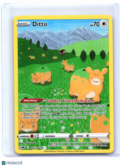 2023 Pokemon—Ditto #GG22/GG70 Crown Zenith: Galarian Gallery—Ultra Rare Holo