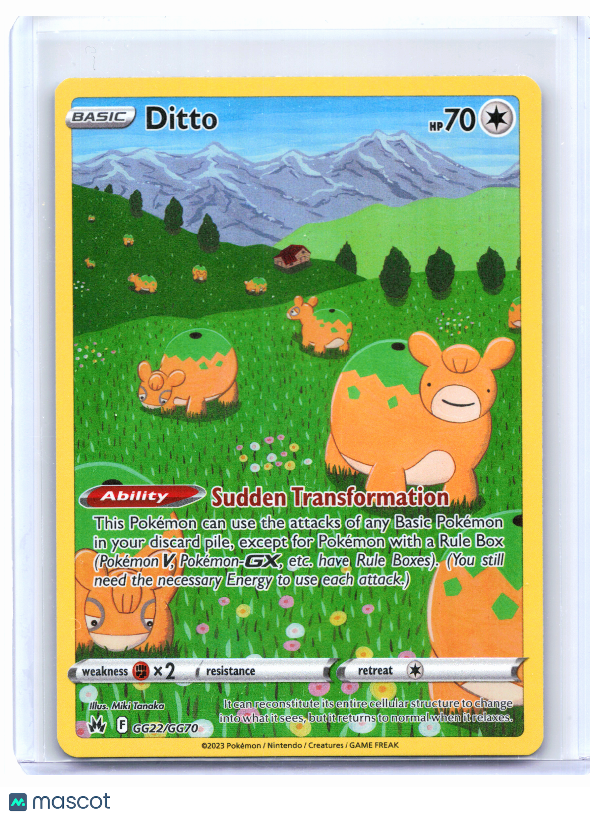2023 Pokemon—Ditto #GG22/GG70 Crown Zenith: Galarian Gallery—Ultra Rare Holo