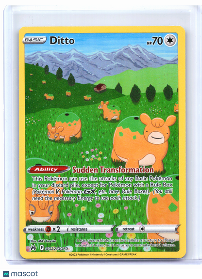 2023 Pokemon—Ditto #GG22/GG70 Crown Zenith: Galarian Gallery—Ultra Rare Holo