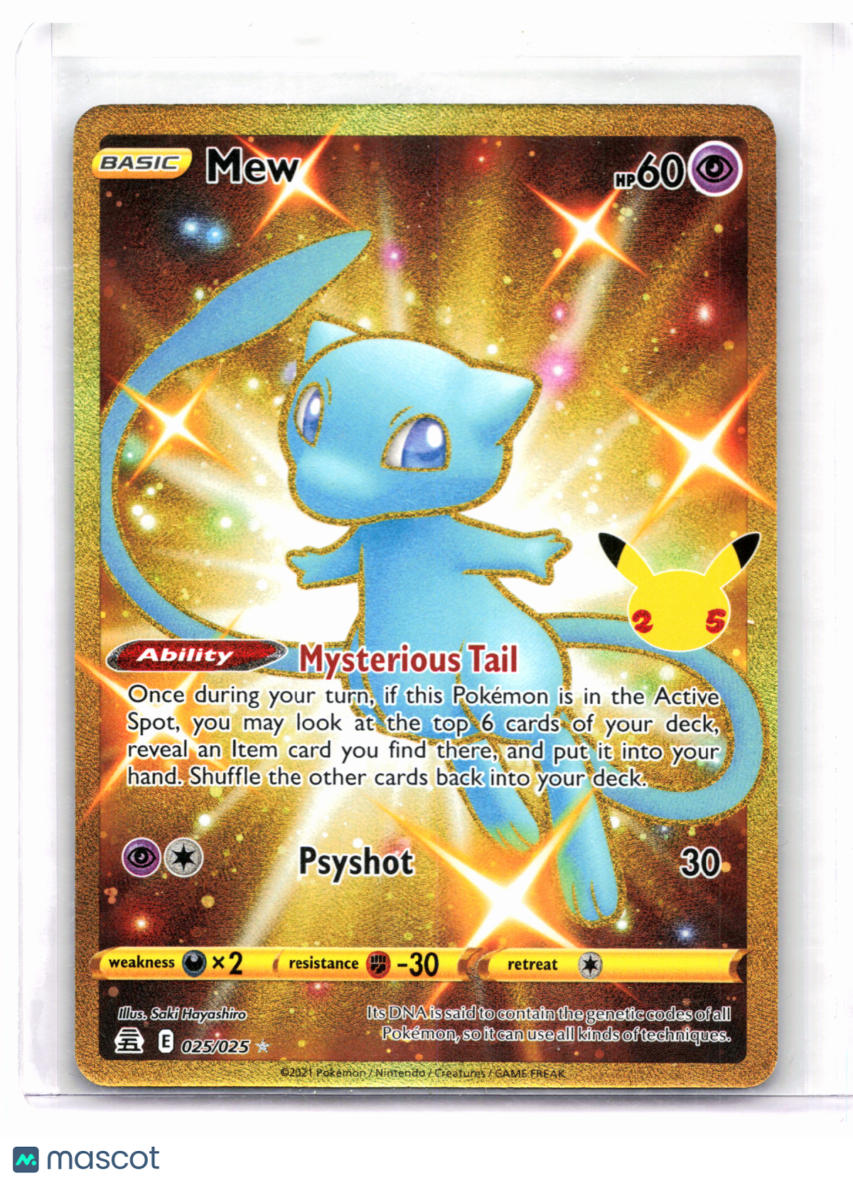 2021 Pokemon—Mew (Secret) #025/025 Celebrations—Secret Rare Holo