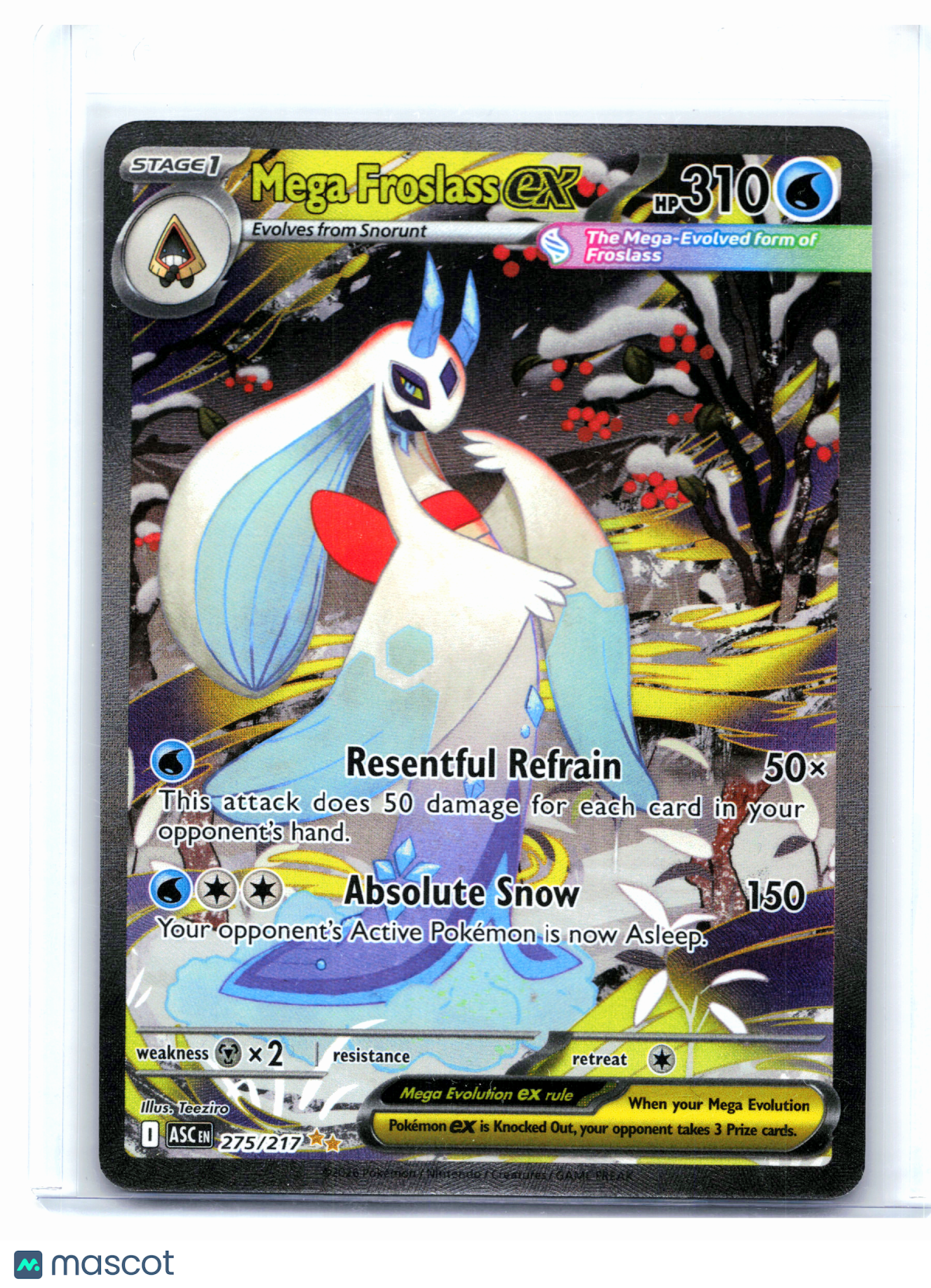 2026 Pokemon—Mega Froslass ex #275/217 Ascended Heroes—Special Illustration Rare