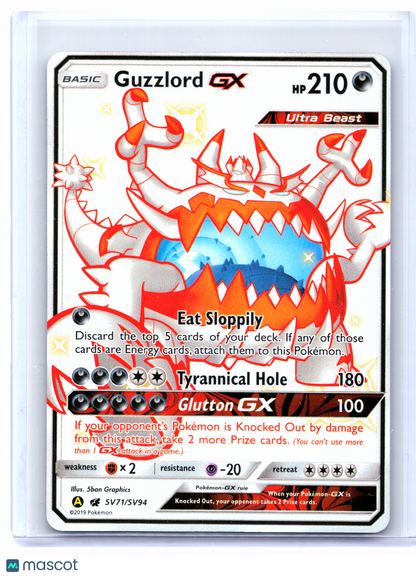 2019 Pokemon—Guzzlord GX #SV71/SV94 Hidden Fates: Shiny Vault—Shiny Holo Rare