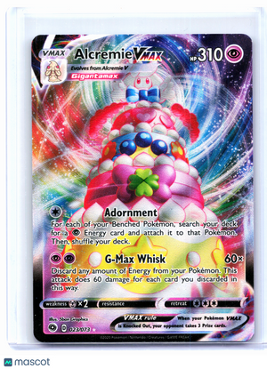 2020 Pokemon—Alcremie VMAX #023/073 Champion’s Path—Ultra Rare Holo
