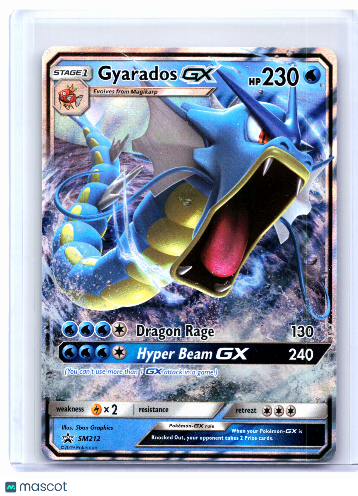 2019 Pokemon—Gyarados GX #SM212 Sun & Moon Promos—Black Star Promo Holo