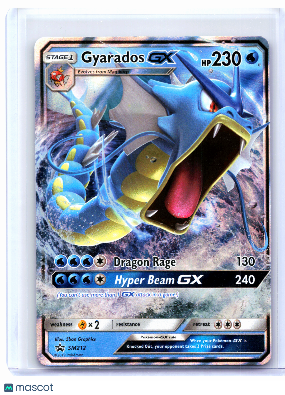 2019 Pokemon—Gyarados GX #SM212 Sun & Moon Promos—Black Star Promo Holo